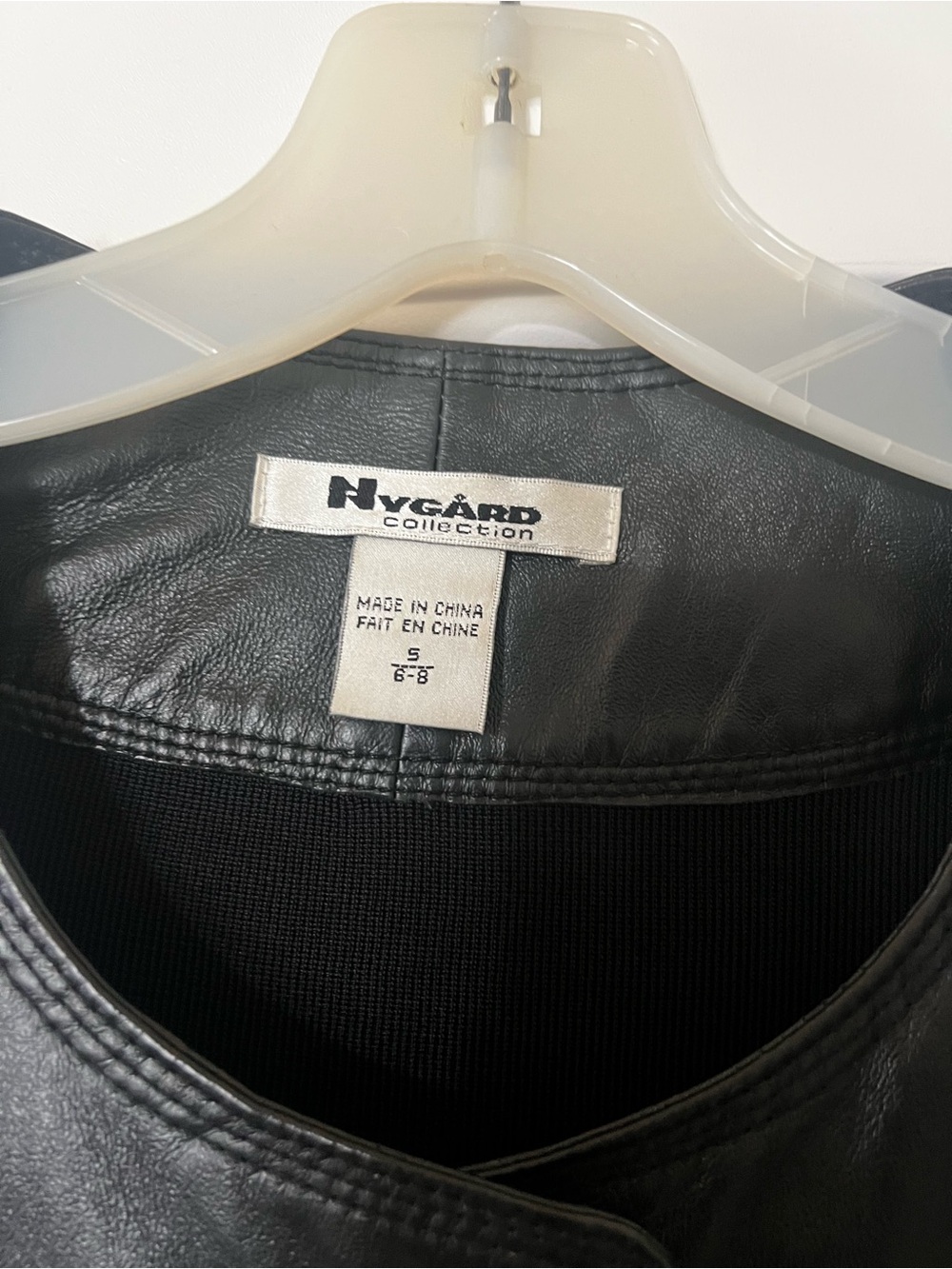 Nygard Collection Vintage Black Leather Jacket